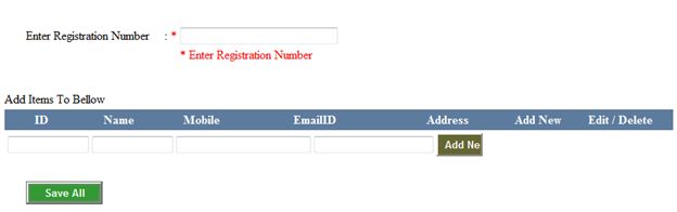 Clicking on the Sava All Button